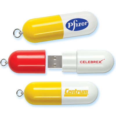 plastic capsule shaped USB flash drive