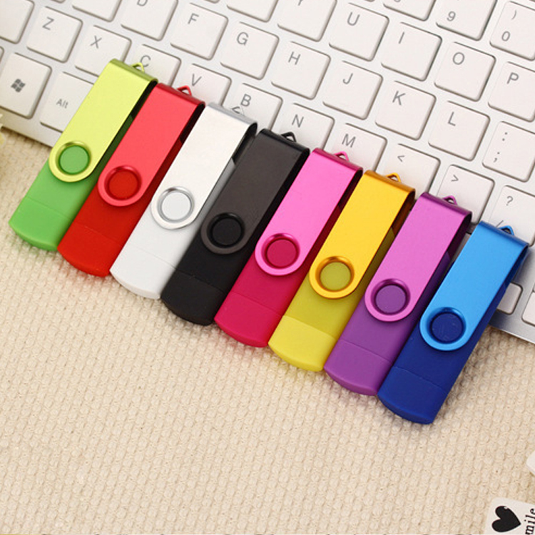 OTG Swivel Custom USB Flash Drive