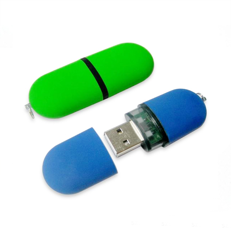 Plastic Capsule USB Flash Pen Drive 8GB Memory Custom Logo
