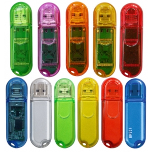 Translucent plastic Custom USB Flash Drive