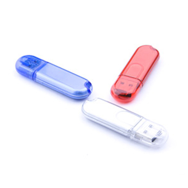Translucent plastic Custom USB Flash Drive