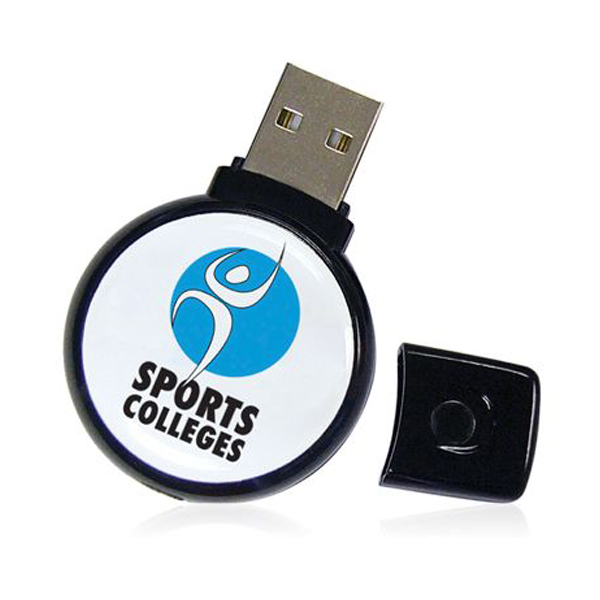 Circular plastic usb flash drive