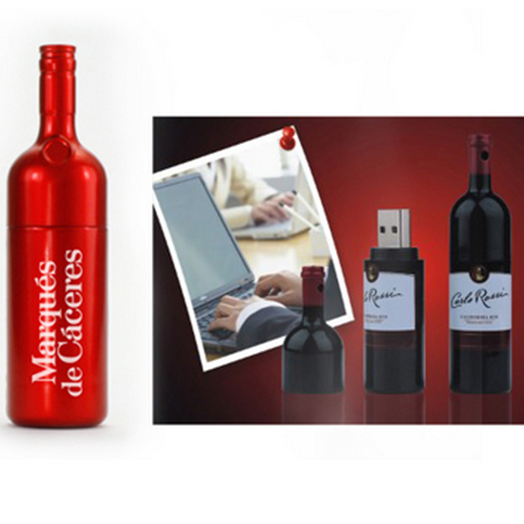 Wine bottle shape usb flash drive