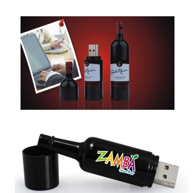 Wine bottle shape usb flash drive