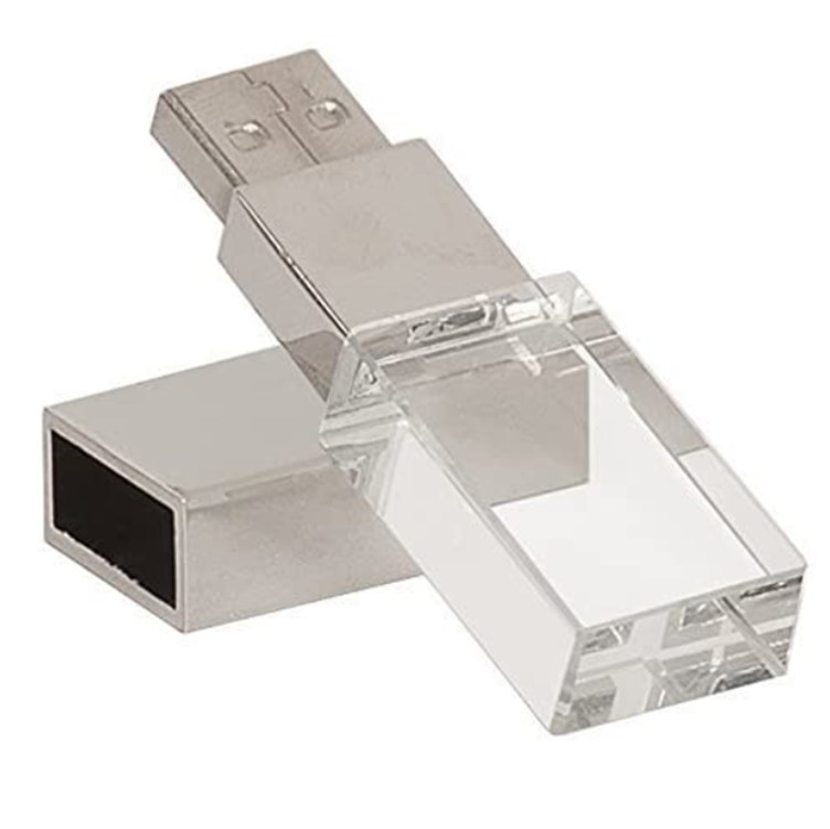 Oem Logo Silver Crystal Usb Flash Drive