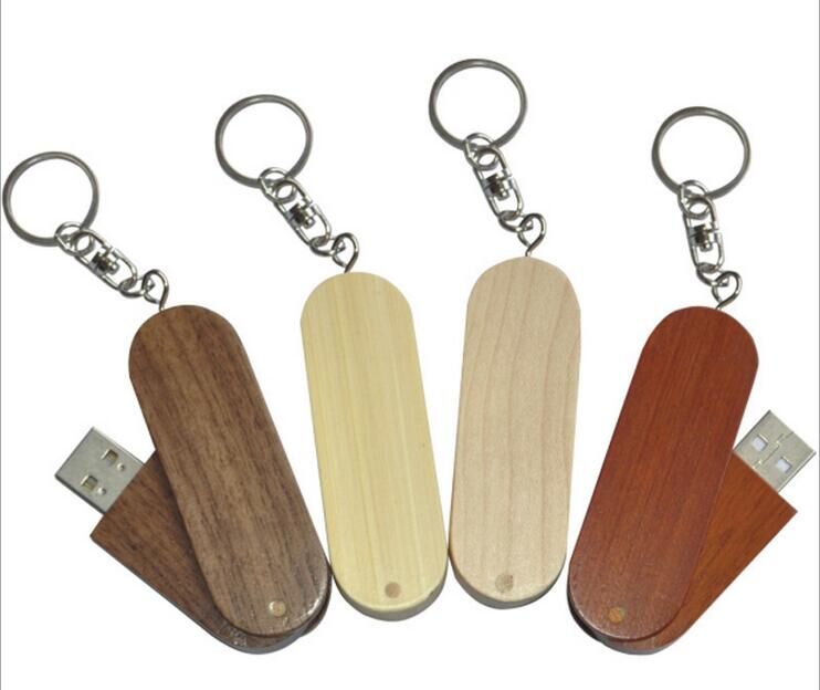 Custom Swivel Maple Wooden usb Flash Drive